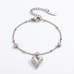 Lundholm Alexis enkelbandje zilverkleurig hartje zirkonia