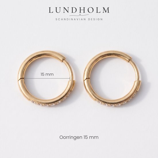 Lundholm Delia oorringen formaat 15 mm – Goud / 15 mm