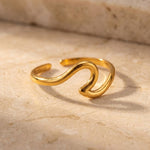 Lundholm Milea Ring Goudkleurig - detailfoto