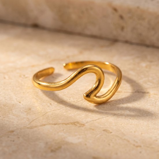 Lundholm Milea Ring Goudkleurig - detailfoto