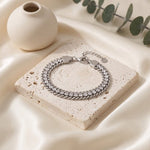 Lundholm Iza schakelarmband met zirkonia detail – Zilverkleurig