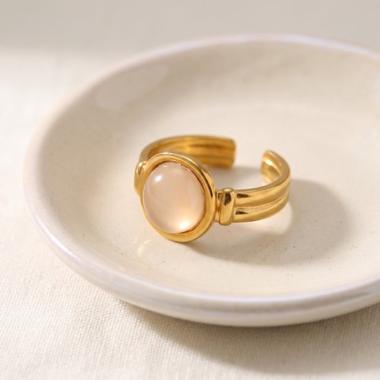 Lundholm Zoleste Wit Ring Zijkant