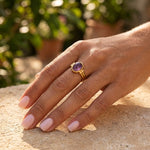 Lundholm Zoleste Paars Statement Ring Detail