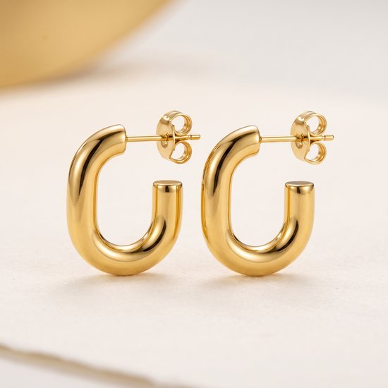 Lundholm Bailey Oorbellen Goud - Voorkant