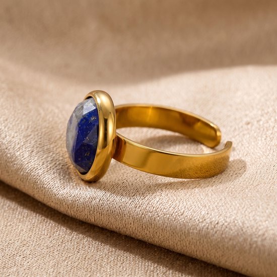 Lundholm Ella lapis lazuli ring sfeerfoto cadeau voor haar