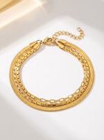 Lundholm Lianne meerlaags armband goud — stainless steel PVD gold plated verfijnde damesarmband
