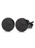 Lundholm Storm – Matte Ronde Heren Oorknopjes 8 mm – Zwart