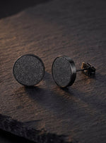 Lundholm Storm – Matte Ronde Heren Oorknopjes 8 mm – Zwart