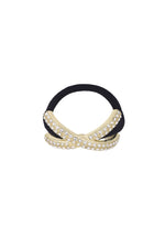crossed shimmer hair elastic