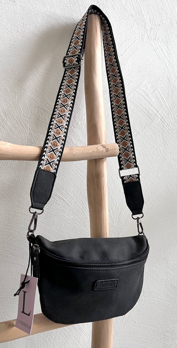 Lundholm Heby heuptas zwart dames — detail riem styling