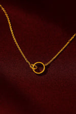Lundholm Sofia – Ketting met Verbonden Ringen – Goudkleurig
