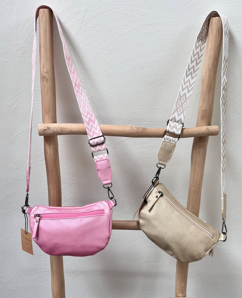 Lundholm Alta heuptas goud dames — zijaanzicht crossbody