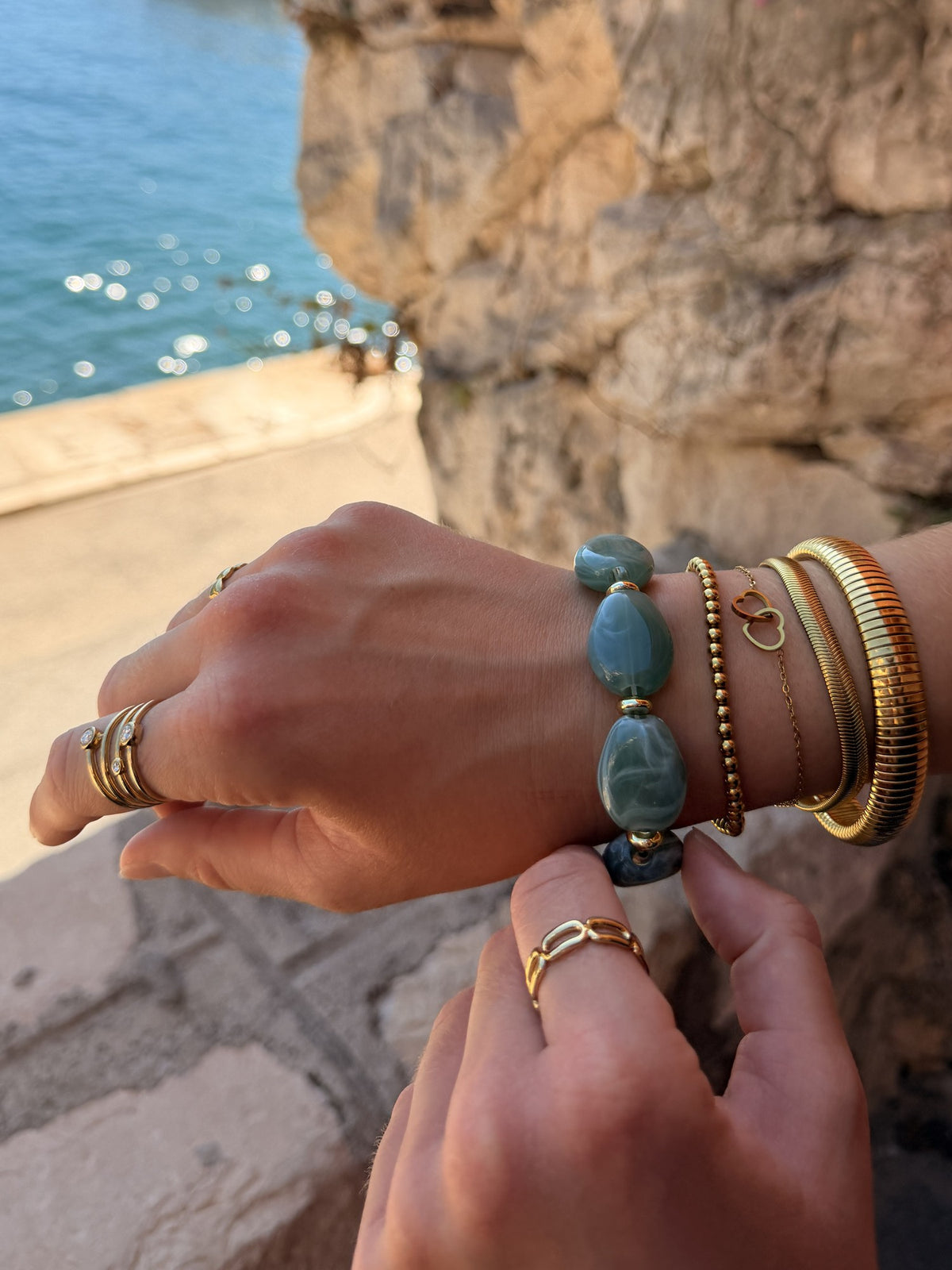 Lundholm Alexia – Verstelbare Ring met Zirkonia – Goudkleurig – foto 2