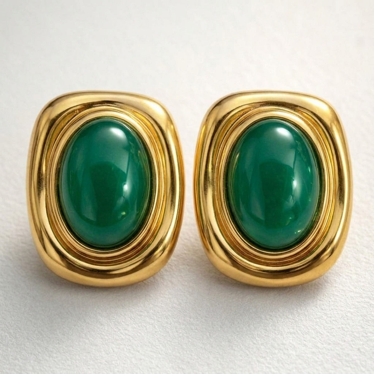 Cleo – Tigerauge Ohrstecker Damen – Goldfarben