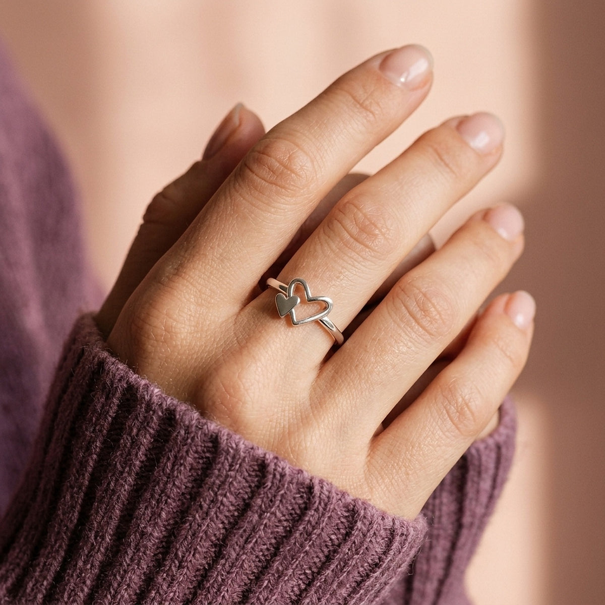 Ljuv – Verstelbare Ring met Hart Dames