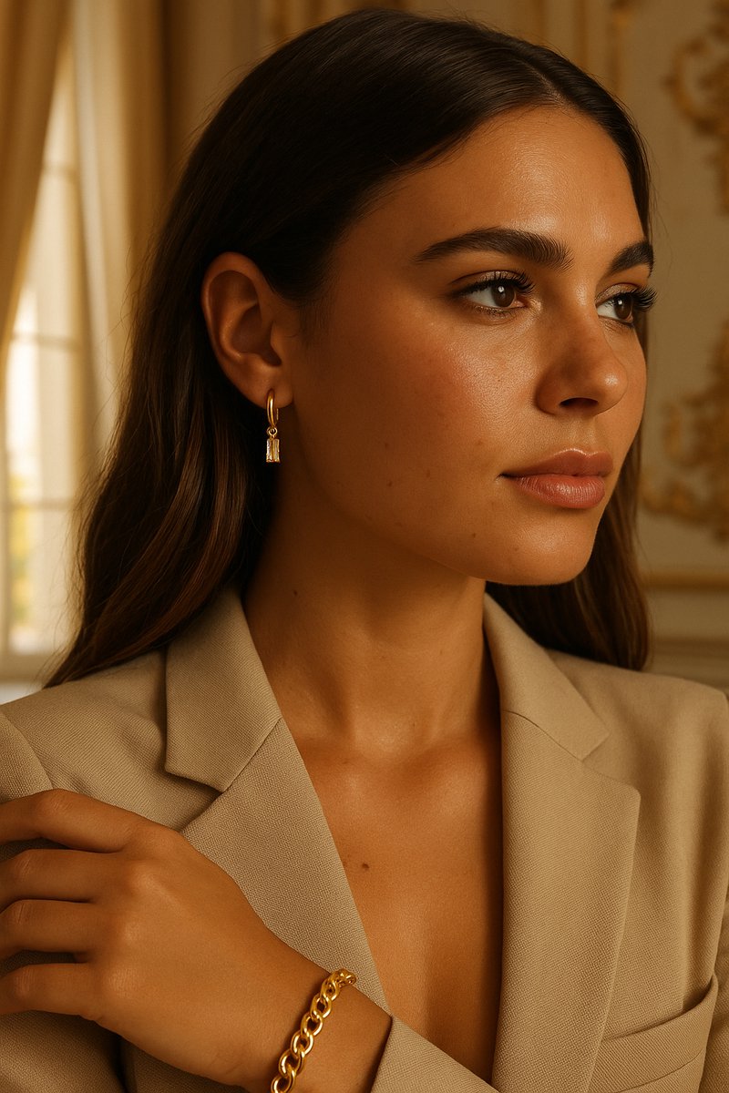 Luxe Oorbellen Dames Goudkleurig met Zirkonia - Hypoallergeen & Waterproof - Goudkleurige Oorhangers - Premium Stainless Steel