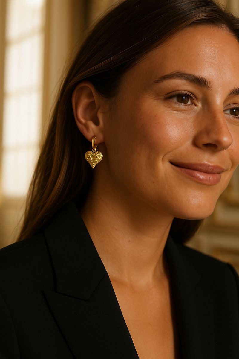 Luxe Oorbellen Dames Goudkleurig - Oorhangers Hartjes Dames - Allergievrij - Premium Stainless Steel Waterproof