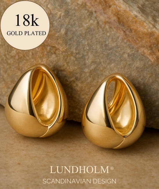 Luxe Oorbellen Dames Goudkleurig – Premium Stainless Steel – Verguld – Chunky Oorringen