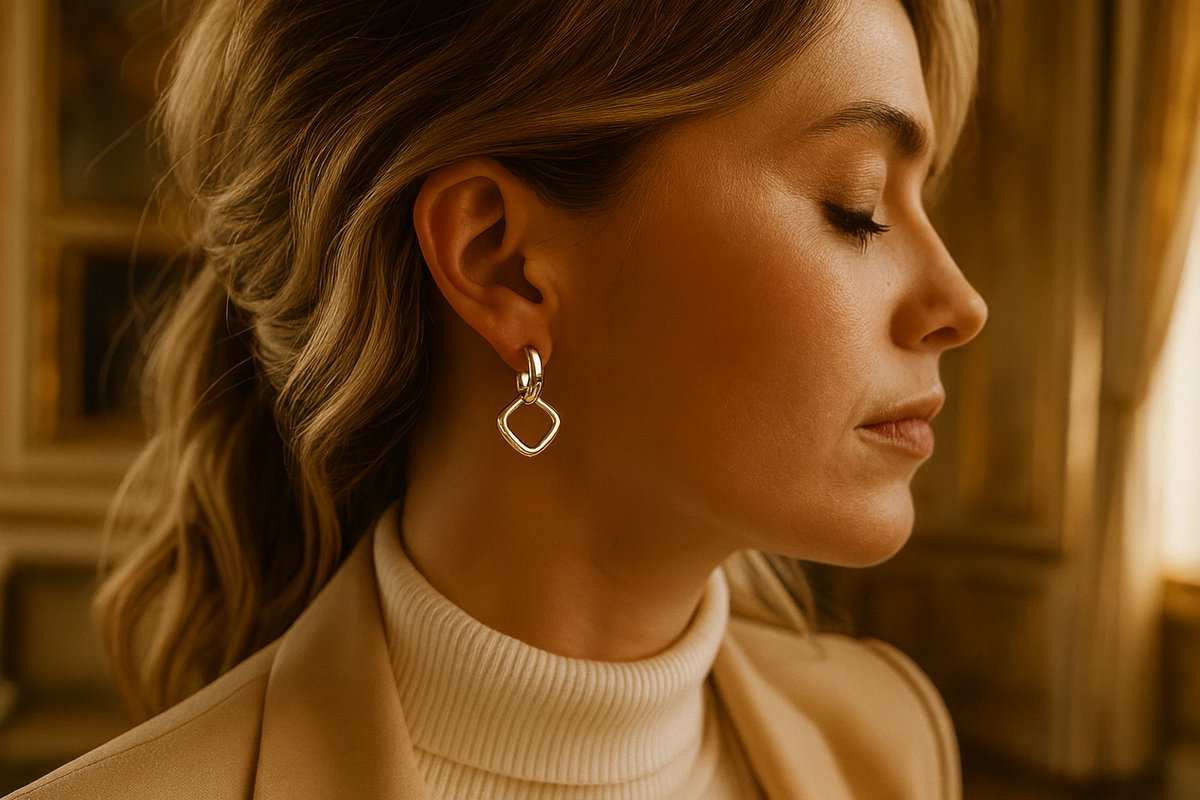 Premium Stainless Steel luxe Oorbellen Zilverkleurig - Scandinavian Design