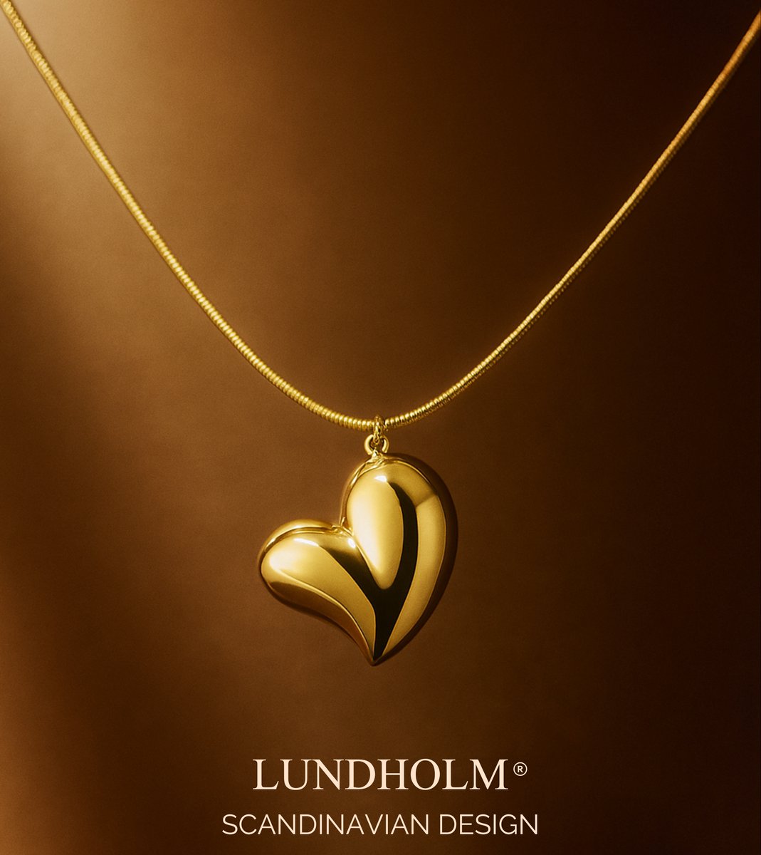 Lundholm Zwangerschapsketting Dames Goudkleurig - Premium Stainless Steel Gold Plated - Hartjes Hanger met Rustgevend Geluid - Luxe Cadeau voor Vrouw, Babyshower of Gender Reveal - Luxe Geschenkverpakking