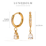 Maten Lundholm Brielle oorringen: ringetje ca. 1,5 cm, totaal ca. 2,8 cm