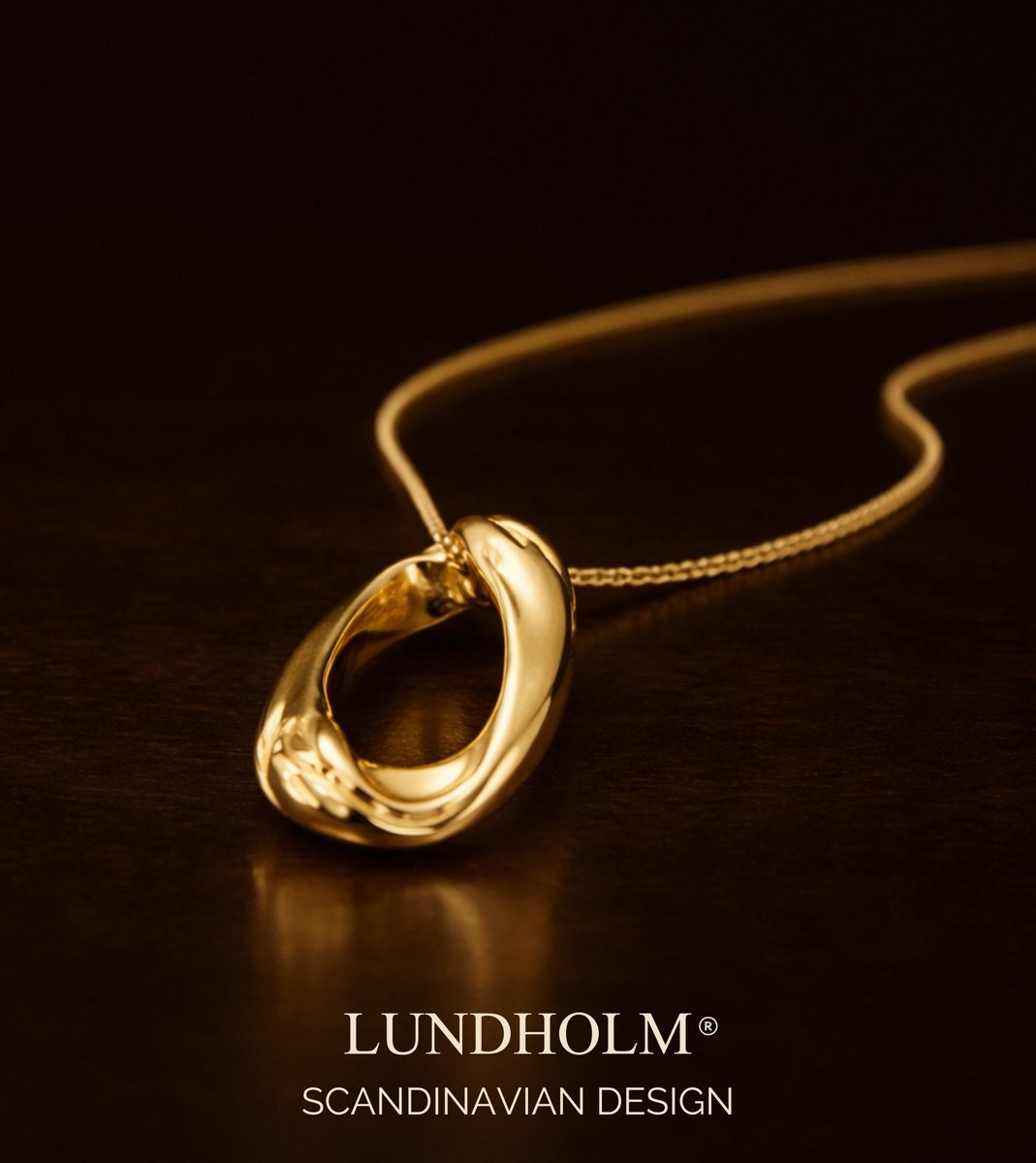 Lundholm Ketting Dames Goud Kleurig – Premium Stainless Steel Jewellery Gold Plated – Minimalistische Ketting met Kleine Ronde Hanger my (45 cm) – Scandinavisch Design – Inclusief Luxe Geschenkverpakking