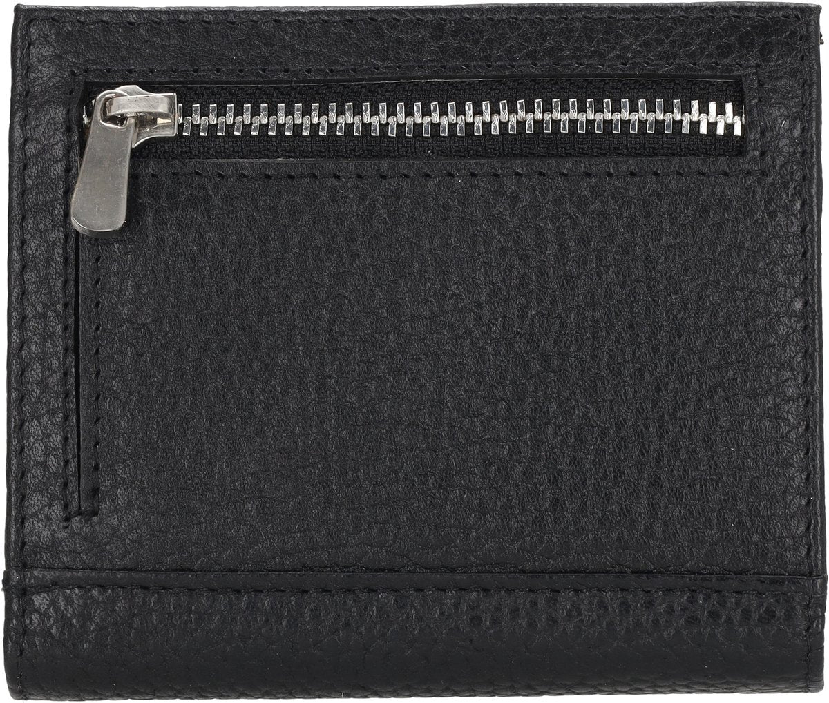 Lundholm Leren Dames Portemonnee – Zwart – Byske Serie – Klein, Elegant & RFID-Beschermd – 9 Pasjes, Kleingeld & Briefgeld – Premium Rundleer – Scandinavisch Design