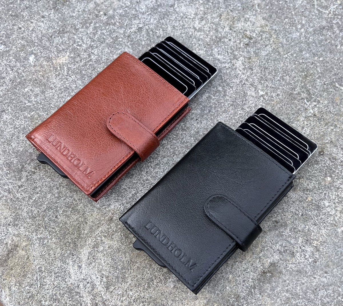 Lundholm Leren Pasjeshouder mannen Bruin | RFID anti-skim bescherming | Lundholm Örebro serie
