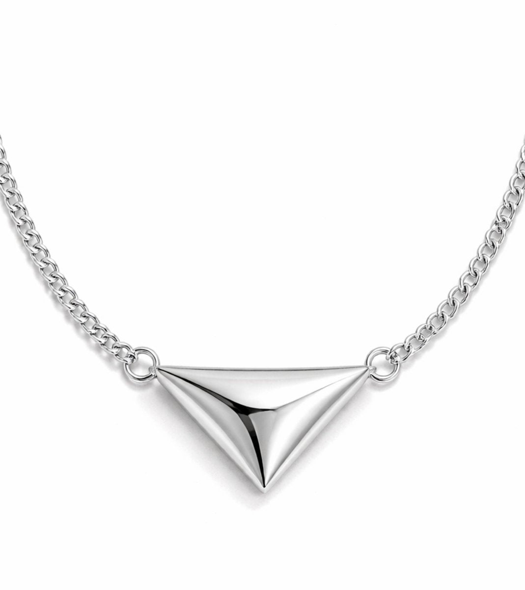 Lundholm Luxe Ketting Dames Jewellery Goudkleurig / Zilverkleurig Waterproof Hanger Driehoek – Premium Stainless Steel Ketting Goud Verguld – My Juul Serie - Vrouwen Cadeautjes Cadeau Sieraad – 40 cm – Scandinavisch Design – Cadeau voor Vrouw