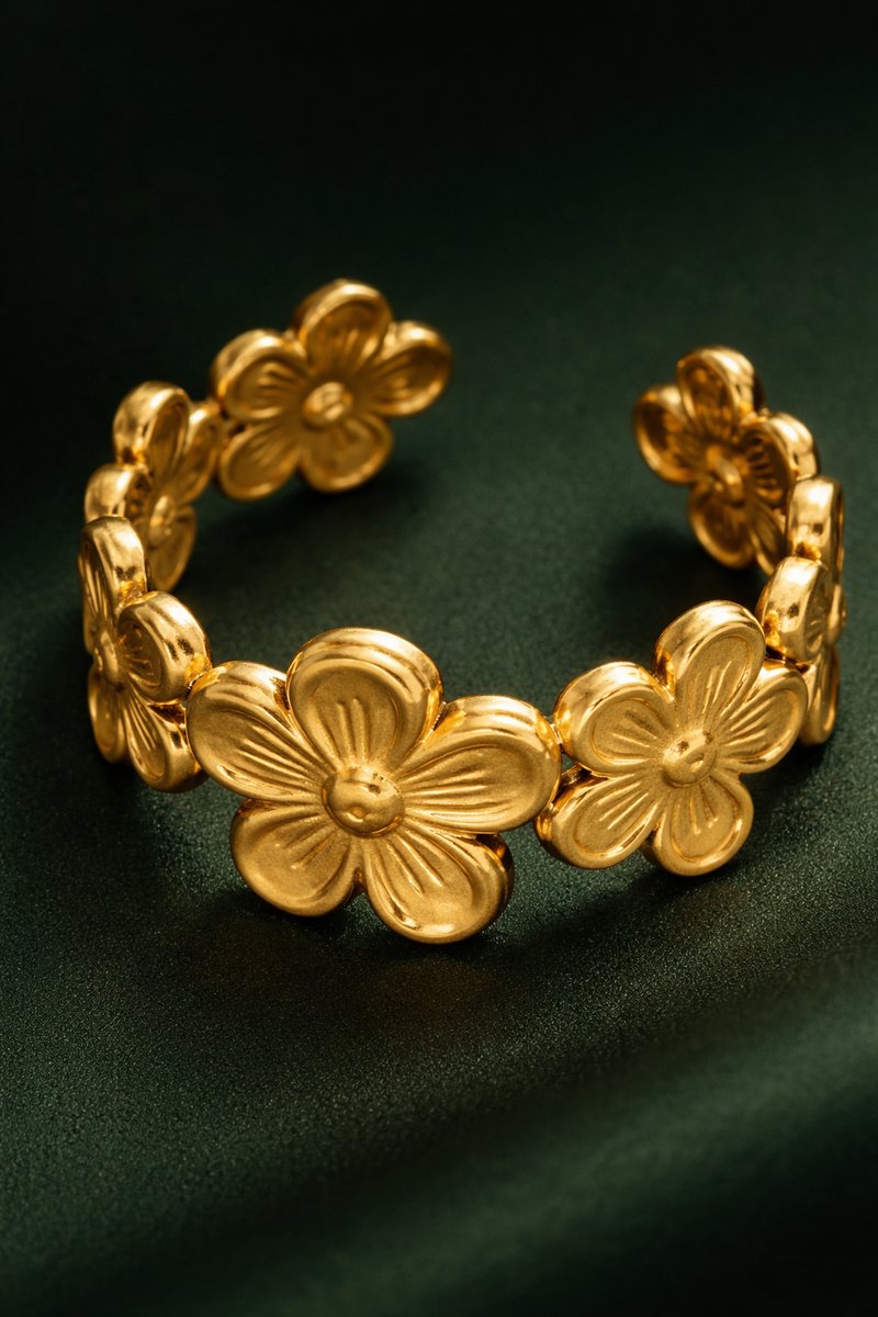 Lundholm Ring Dames Goudkleurig – Premium Stainless Steel Flora Serie