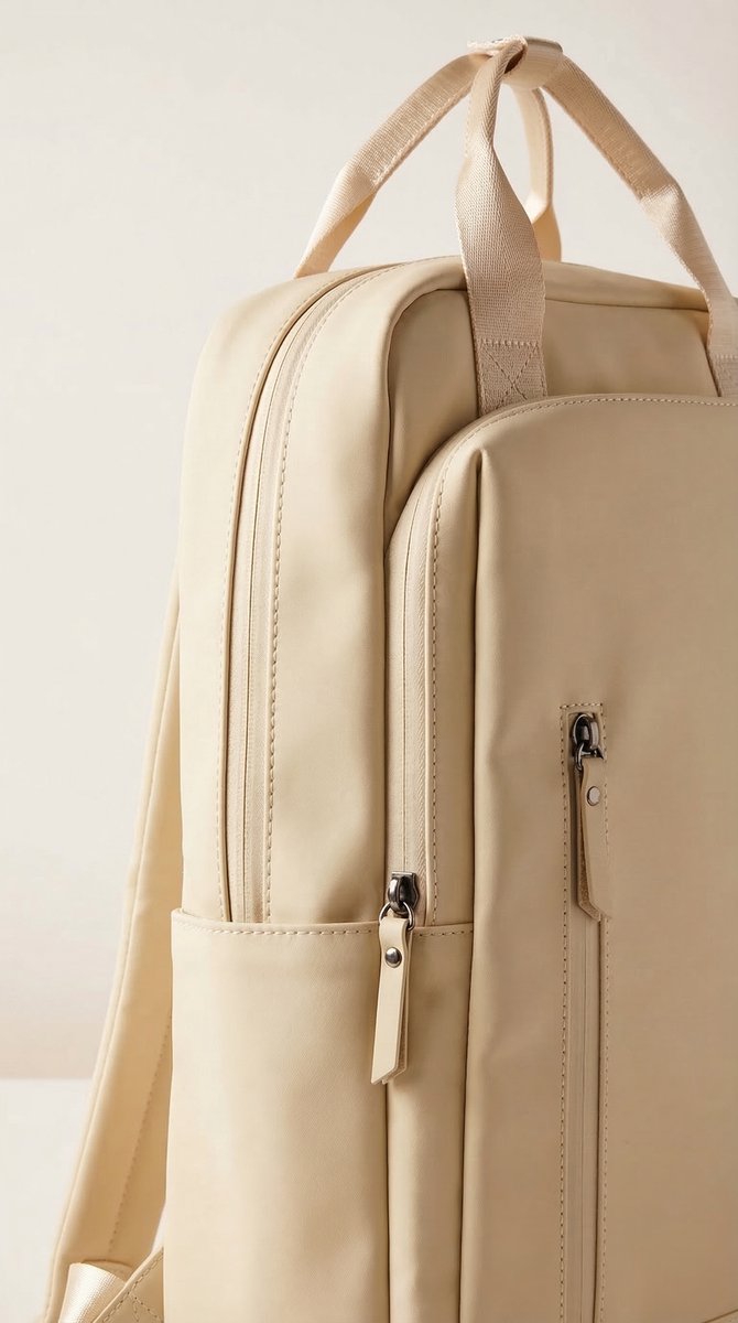 Lundholm Rugzak Dames beige - Abisko Serie waterdichte laptoptas 15.6 inch met 24L volume, cabin-proof handbagage rugzak Scandinavisch design