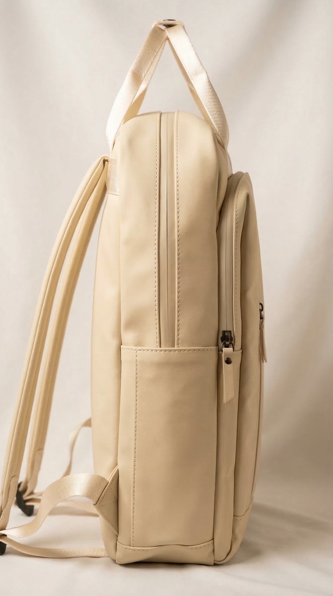 Lundholm Rugzak Dames beige - Abisko Serie waterdichte laptoptas 15.6 inch met 24L volume, cabin-proof handbagage rugzak Scandinavisch design