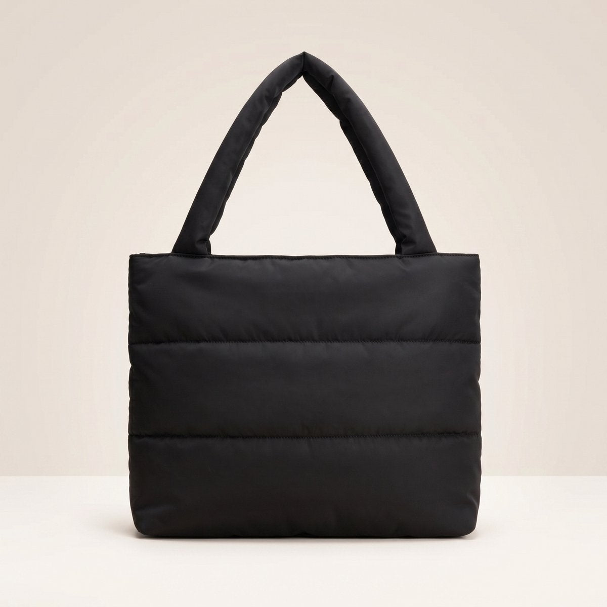Tas Dames Puffer shopper groot Nylon - Schoudertas dames gewatteerde tas - tassen dames shopper - Zwart - vrouwen cadeautjes - Nykroppa serie