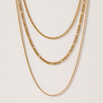 Lundholm Thyra drielaagse ketting goudkleurig