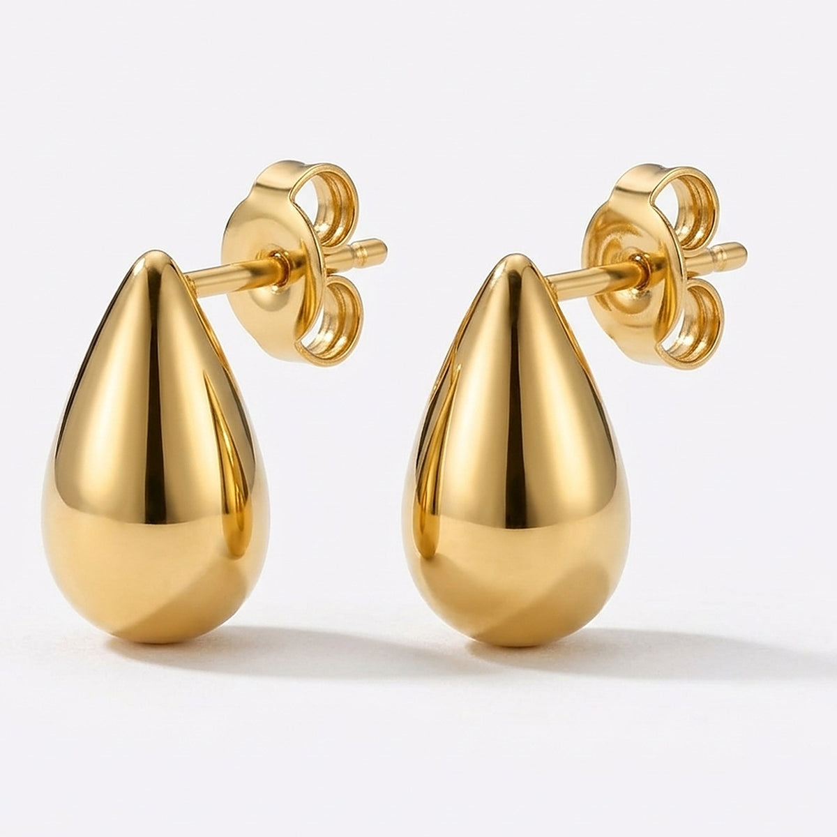 Maddie – Tropfen-Ohrringe Damen – Goldfarben