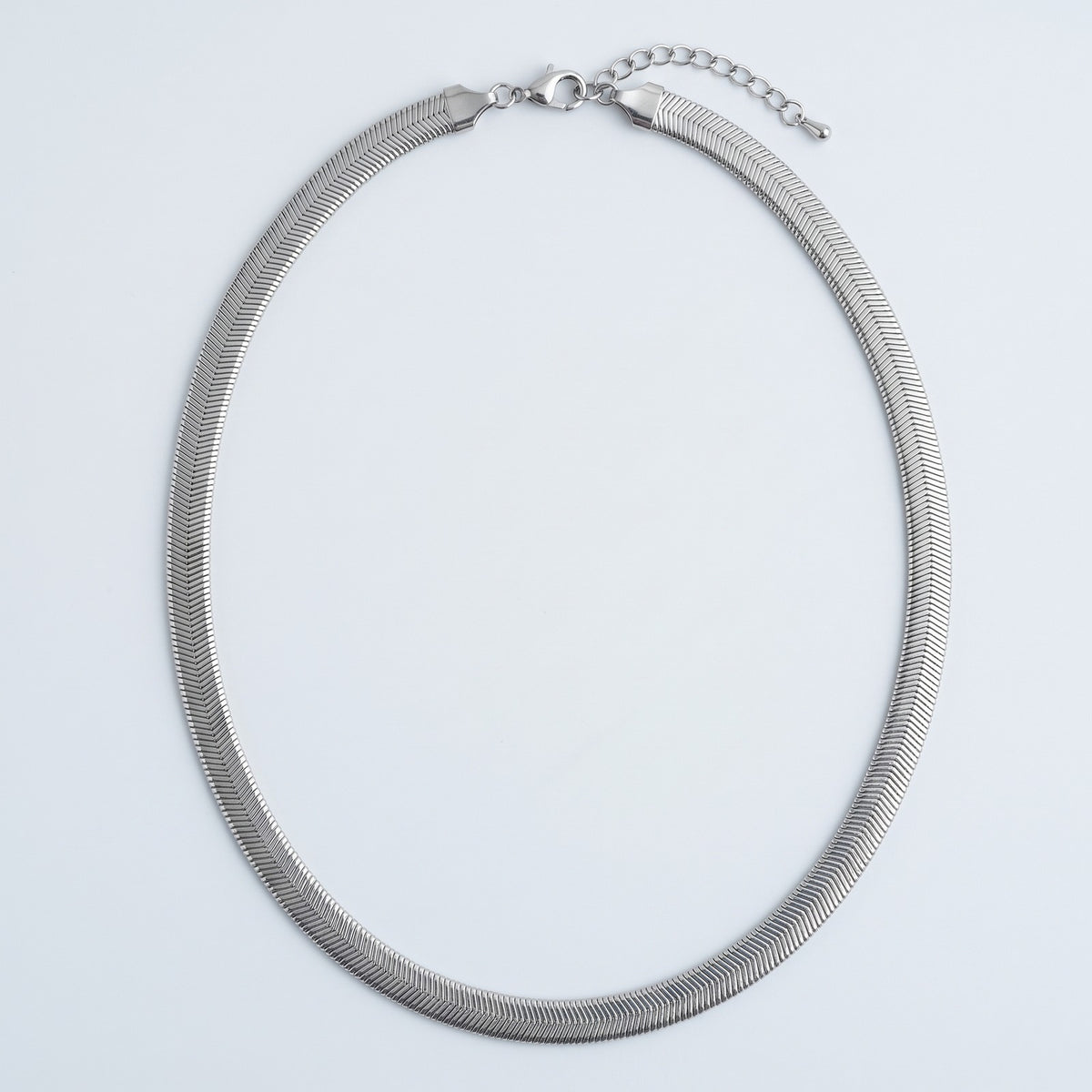 Elsie – Gevlochten Ketting 8 mm – Zilverkleurig