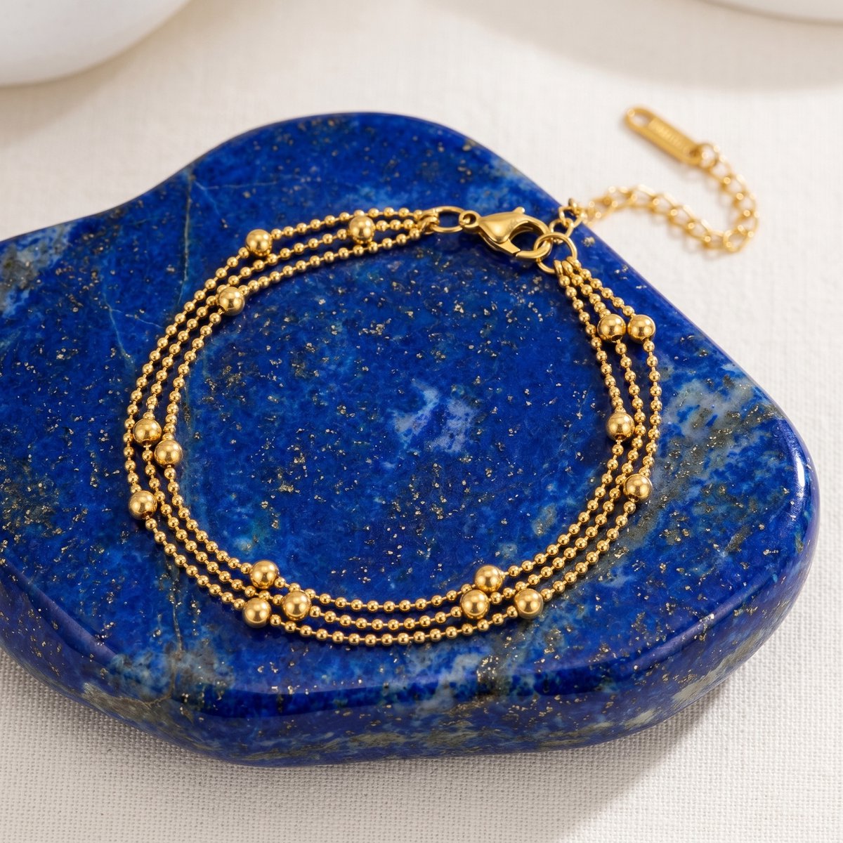 Lundholm Alina armband goud – verstelbaar 17 + 5 cm