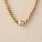 Lundholm Anah ketting met zirkonia steen goudkleurig – foto 4