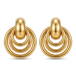 Lundholm Aura gouden oorbellen met ringen