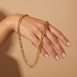 Lundholm Beau ketting dames goud schakel detail scandinavisch design
