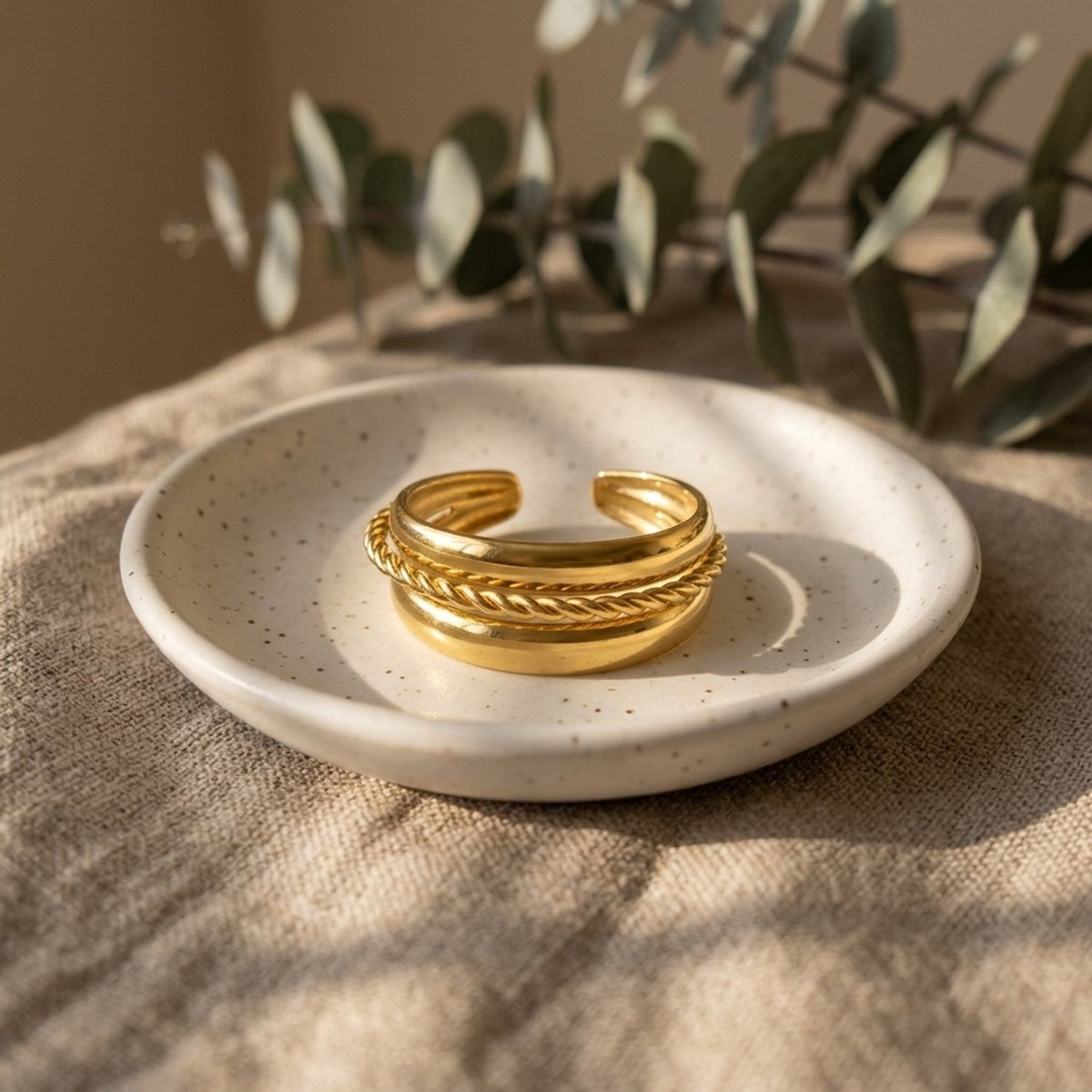Lundholm Billie verstelbare gouden ring