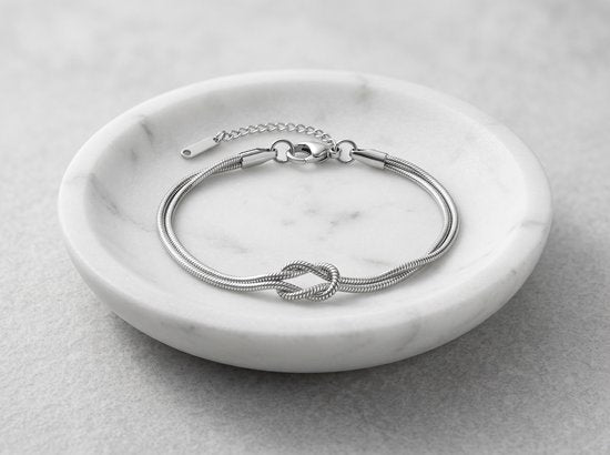 Lundholm Brianna armband zilver – verstelbaar 17 + 5 cm, waterproof en hypoallergeen