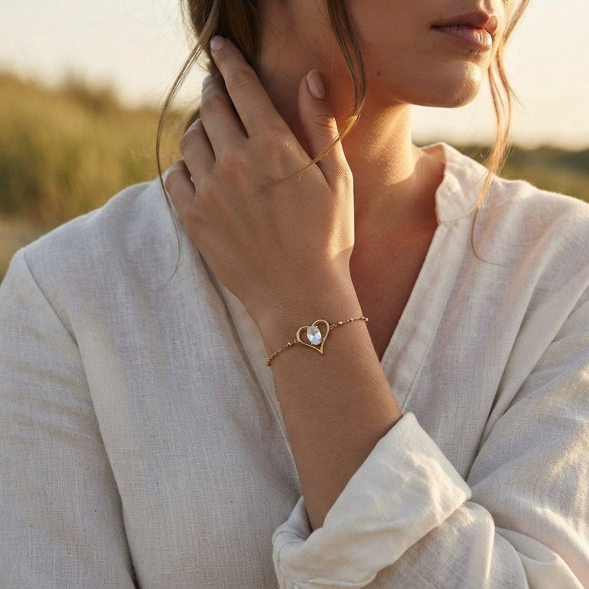 Lundholm Cara gouden hartjes armband