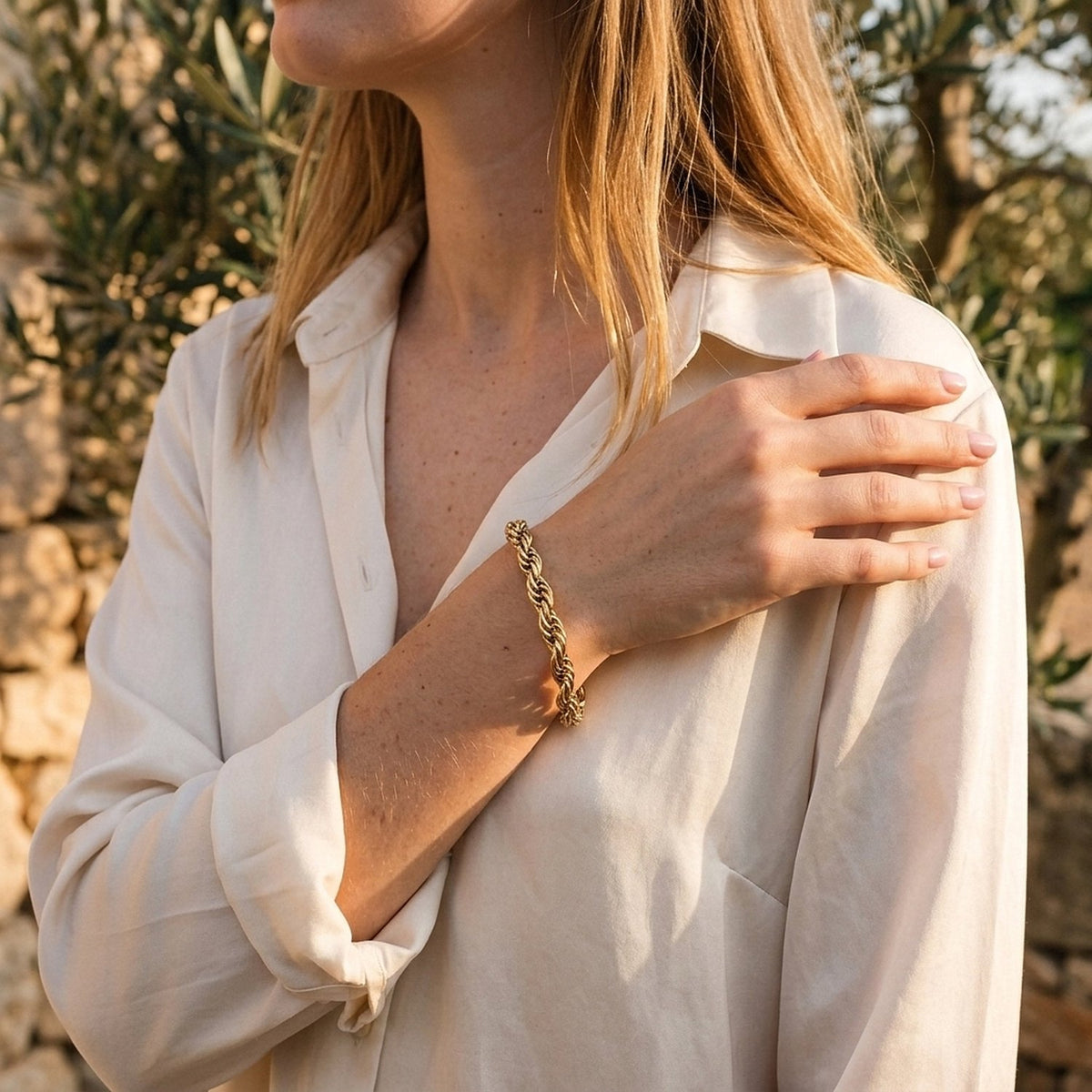 Lundholm Clementine armband gedragen