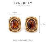 Lundholm Cleo oorknopjes formaat 2,3 x 1,7 cm