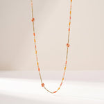 Lundholm Dahlia ketting oranje detail