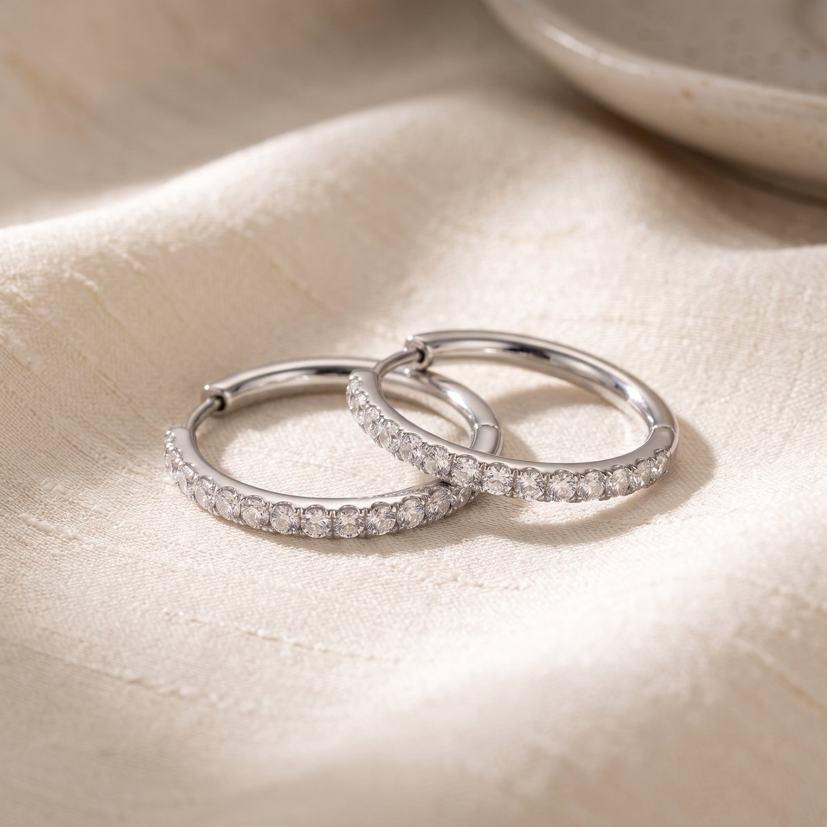 Lundholm Delia oorringen zilver 16 mm – waterproof en hypoallergeen