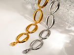 Lundholm Delphine grove ovale schakels in goud en zilver – detail