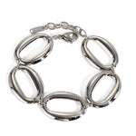 Lundholm Delphine armband dames zilverkleurig – grove schakelarmband met ovale schakels, stainless steel