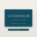 Lundholm digitale cadeaubon (e-gift card), per e-mail te versturen, donkerblauw met goudkleurige rand